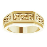 14K Yellow Celtic-Inspired Ring-9847:102:P-ST-WBC