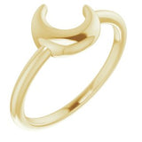 14K Yellow Crescent Moon Ring -51820:102:P-ST-WBC