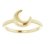 14K Yellow Crescent Moon Ring -51820:102:P-ST-WBC