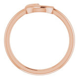 14K Rose Crescent Moon Ring -51820:103:P-ST-WBC