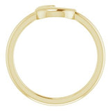 14K Yellow Crescent Moon Ring -51820:102:P-ST-WBC