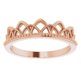 14K Rose Stackable Crown Ring   -51816:103:P-ST-WBC