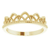 14K Yellow Stackable Crown Ring   -51816:102:P-ST-WBC