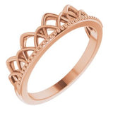 14K Rose Stackable Crown Ring   -51816:103:P-ST-WBC