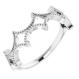 Sterling Silver Stackable Geometric Ring  -51821:105:P-ST-WBC