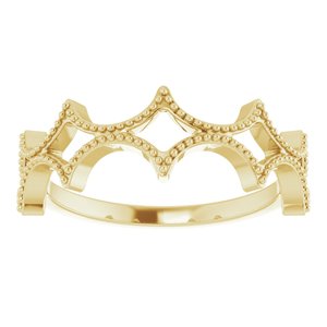 14K Yellow Stackable Geometric Ring  -51821:102:P-ST-WBC