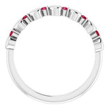 Platinum Ruby Stackable Heart Ring   -71999:611:P-ST-WBC