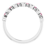 Platinum Pink Tourmaline Stackable Heart Ring           -71999:648:P-ST-WBC