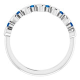 Platinum Blue Sapphire Stackable Heart Ring-71999:609:P-ST-WBC