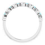 Platinum Blue Zircon Stackable Heart Ring       -71999:658:P-ST-WBC