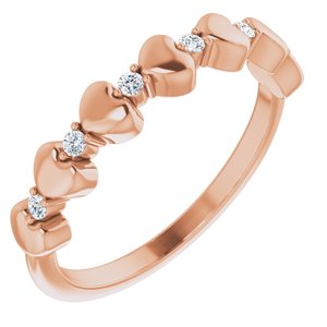 14K Rose 1/10 CTW Diamond Stackable Heart Ring  -71999:632:P-ST-WBC