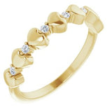 14K Yellow 1/10 CTW Diamond Stackable Heart Ring  -71999:631:P-ST-WBC