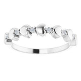 Platinum 1/10 CTW Diamond Stackable Heart Ring  -71999:633:P-ST-WBC