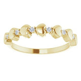 14K Yellow 1/10 CTW Diamond Stackable Heart Ring  -71999:631:P-ST-WBC