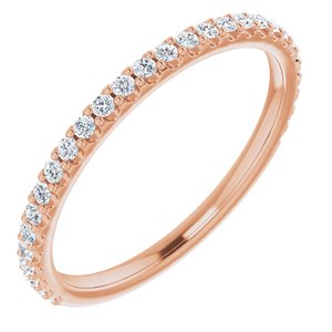 14K Rose 1/4 CTW Diamond Anniversary Band-123041:602:P-ST-WBC