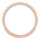 14K Rose 1/4 CTW Diamond Anniversary Band-123041:602:P-ST-WBC