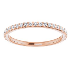 14K Rose 1/4 CTW Diamond Anniversary Band-123041:602:P-ST-WBC