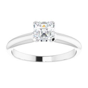 14K White 3/8 CT Diamond Engagement Ring-122005:1040:P-ST-WBC