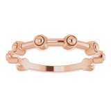 14K Rose Beaded Bar Ring-51832:103:P-ST-WBC