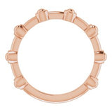 14K Rose Beaded Bar Ring-51832:103:P-ST-WBC