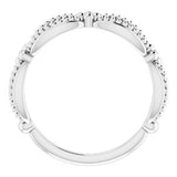 Sterling Silver Beaded Stackable Ring -51836:105:P-ST-WBC