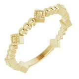 14K Yellow Stackable Pyramid Ring -51833:102:P-ST-WBC