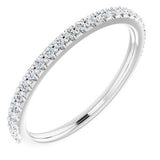 14K White 1/4 CTW Diamond Band for 8x6 mm Oval Ring   -122145:995:P-ST-WBC
