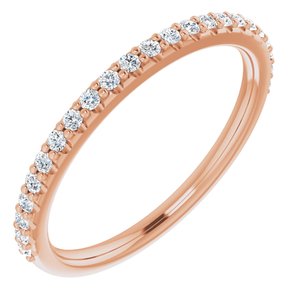 14K Rose 1/5 CTW Diamond Band for 8x6 mm Oval Ring   -122145:60003:P-ST-WBC