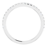 14K White 1/4 CTW Diamond Band for 7x7 mm Cushion Ring   -122145:60000:P-ST-WBC