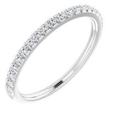 14K White 1/4 CTW Diamond Band for 7x7 mm Cushion Ring   -122145:60000:P-ST-WBC