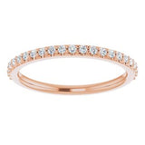 14K Rose 1/5 CTW Diamond Band for 8x6 mm Oval Ring   -122145:60003:P-ST-WBC