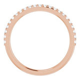 14K Rose 1/4 CTW Diamond Band for 7x5 mm Emerald Ring   -122145:60010:P-ST-WBC