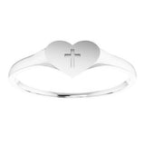 Sterling Silver Heart & Cross Ring Size 3-19351:102:P-ST-WBC