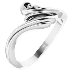 Sterling Silver Freeform Bypass Ring  -51785:105:P-ST-WBC