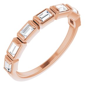 14K Rose 1/2 CTW Diamond Anniversary Band   -123020:609:P-ST-WBC