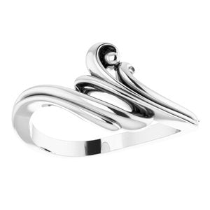 Sterling Silver Freeform Bypass Ring  -51785:105:P-ST-WBC