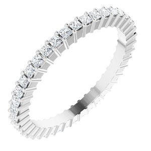 Platinum 1/2 CTW Diamond Square Eternity Band Size 5-122107:60099:P-ST-WBC