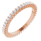 14K Rose 1/2 CTW Diamond Square Eternity Band Size 5-122107:60090:P-ST-WBC