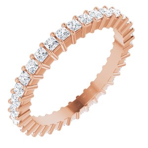 14K Rose 7/8 CTW Diamond Square Eternity Band Size 5-122107:60093:P-ST-WBC