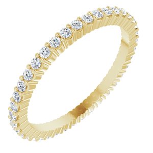 14K Yellow 3/8 CTW Diamond Round Eternity Band Size 5-122107:60018:P-ST-WBC