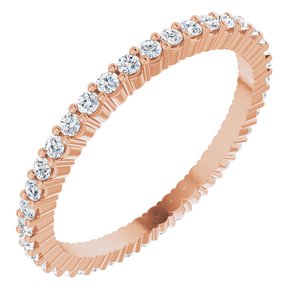 14K Rose 3/8 CTW Diamond Round Eternity Band Size 5-122107:60036:P-ST-WBC