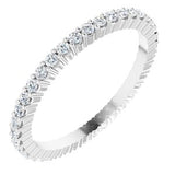 Platinum 3/8 CTW Diamond Round Eternity Band Size 5-122107:60054:P-ST-WBC