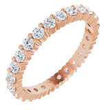 14K Rose 3/4 CTW Diamond Round Eternity Band Size 5-122107:60045:P-ST-WBC