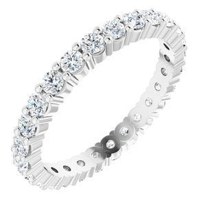 Platinum 3/4 CTW Diamond Round Eternity Band Size 5-122107:60063:P-ST-WBC