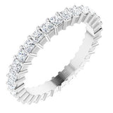 Platinum 1 CTW Diamond Square Eternity Band Size 5-122107:60105:P-ST-WBC