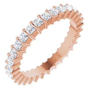 14K Rose 1 CTW Diamond Square Eternity Band Size 5-122107:60096:P-ST-WBC