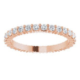 14K Rose 5/8 CTW Diamond Round Eternity Band Size 5-122107:60042:P-ST-WBC