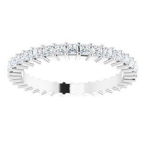 14K White 7/8 CTW Diamond Square Eternity Band Size 5-122107:60075:P-ST-WBC