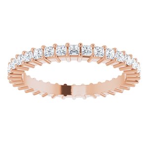 14K Rose 7/8 CTW Diamond Square Eternity Band Size 5-122107:60093:P-ST-WBC