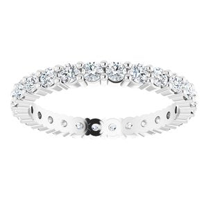 Platinum 3/4 CTW Diamond Round Eternity Band Size 5-122107:60063:P-ST-WBC